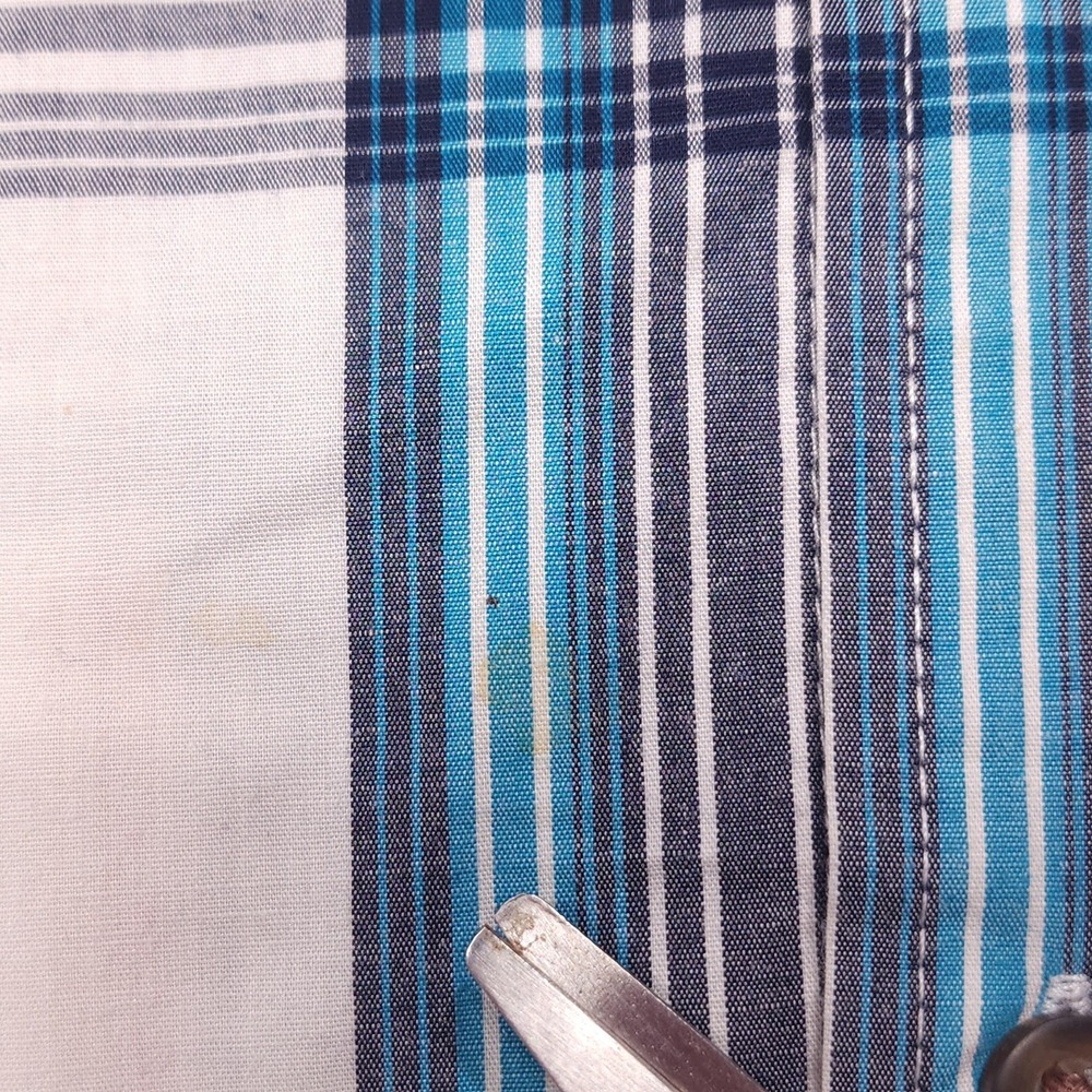 Wrangler Western‎ Shirt Mens 2XL Blue Plaid Stretch Button Up Pockets - Picture 5 of 11